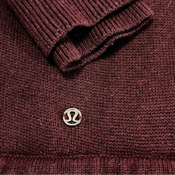 Lululemon Sweet Savasana Pullover Hooded Sweater Heathered Bordeaux Size 4 - Picture 10 of 16